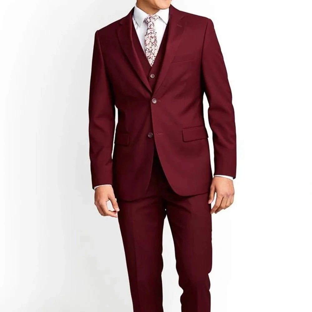 Berlin Herren Marron Driedelige Kostuum Set: Elegante Verschijning, Onweerstaanbare Stijl.